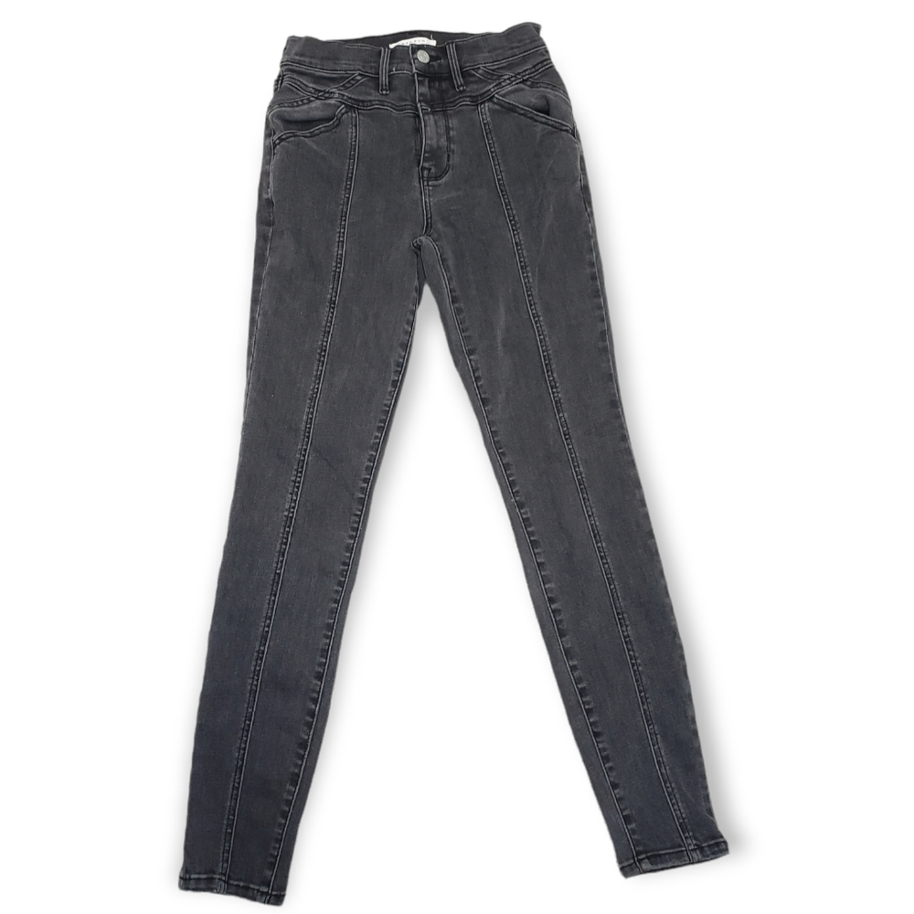 PacSun Mom Jeans Super High Rise Jegging Faded Black Denim Size 25